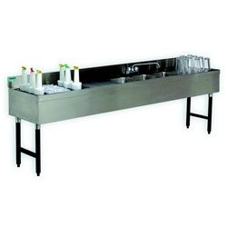 Combination Unit Slimline 18'' Deep 8'L, 18'' Drainboard, Right Cocktail Unit