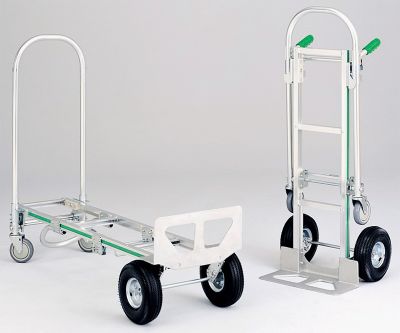 Aluminum Convertible Hand Truck, Twin Handles