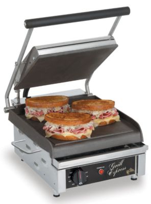 Star Grill Express Two-Sided Sandwich Grill 10'' x 10'' Smooth