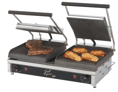 Star Grill Express Two-Sided Sandwich Grill Two 10'' x 10'' Grooved