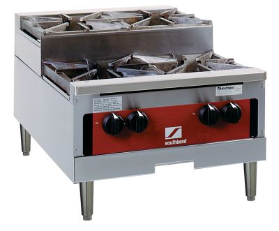 Heavy Duty Hot Plate 4 Burner Step-Up 24''W