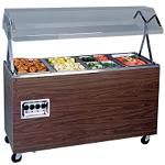 Vollrath Affordable Portable Hot Food Stations 3 Well 46''L Woodgrain
