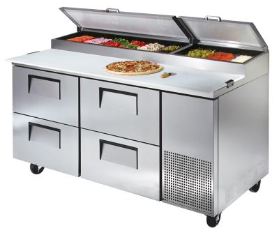 Superior Pizza Prep Table 4 Drawer Unit, 67''