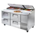 Superior Pizza Prep Table 4 Drawer Unit, 67