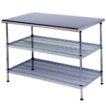 Adjustable Work Surface System without Overshelf 24 x 48