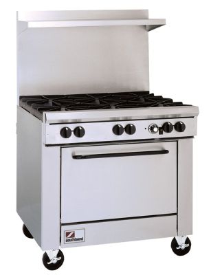 Southbend 300 Series Gas Range 6 Burners 1 Oven 36-1/2'' x 59-1/2''