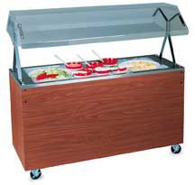 Vollrath Affordable Portable Cold Food Stations 46''L, Woodgrain
