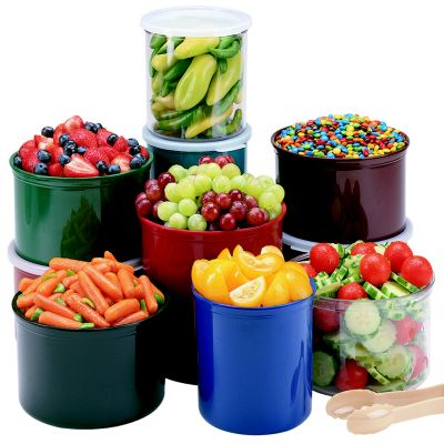 Plastic Crocks with Lids 2.7 Quart colors