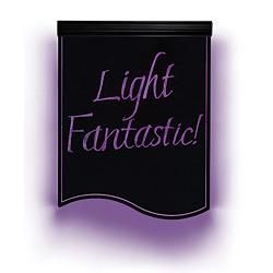 Multicolor Illuminated Message Board 19W x 25H. With Curved Corners