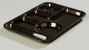 6 Compartment Tray ABS Left Hand 13-3/8'' x 9-7/8''