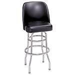 Double Ring Bucket Barstool Chrome Frame Grade B