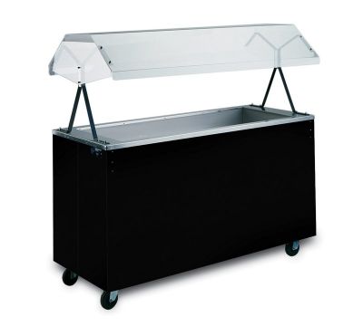 Vollrath Affordable Portable Cold Food Stations 60''L, Black Vinyl