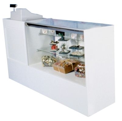 Cash Stand, Solid Front, 18'' D x 24''L,Specify Standard Laminates