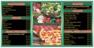 Signature Series Indoor Illuminated Menu Board System 40'' x 24''