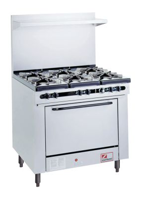 Southbend 300 Series Gas Range 4 Burners 1 Oven 24-1/2'' x 59-1/2''