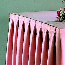 Duralast Oxford Weave Table Skirting Box Pleat VELCRO&reg; Clip- SOLD PER FOOT