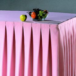 Duralast Oxford Weave Table Skirting Accordion VELCRO&reg; Clip- SOLD PER FOOT
