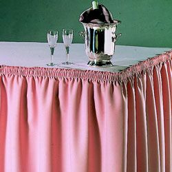 TruFinish Classic Twill Table Skirting Shirred- SOLD PER FOOT