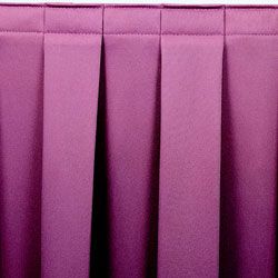 Table Skirt Box Pleat Snug-Tight Clip, SOLD PER FOOT