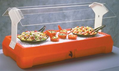 Portable Table Top Cold Food Bars 56'' Long with Breath Guard