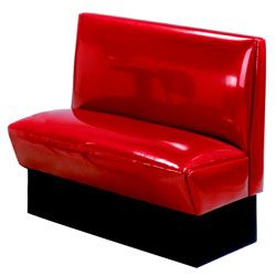 50's Booth Plain back Double, Grade D Uph, Vitro