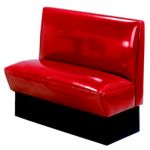 50's Booth Plain back Double, Grade D Uph, Vitro