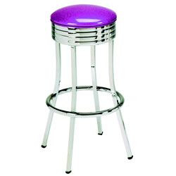 Barstool Backless, 15'' diameter, 30'' or 24'' Seat Height With Upholstered Seat, Grade D Uph, Vitro