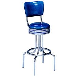 Barstool With Back, 30'' or 24'' Seat Height With Upholstered Seat and Back, Grade E Uph, Vitro