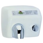 World Hand Dryer White Push Button