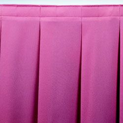 Table Skirt Accordion Per Foot Snug-Tight Clip, SOLD PER FOOT