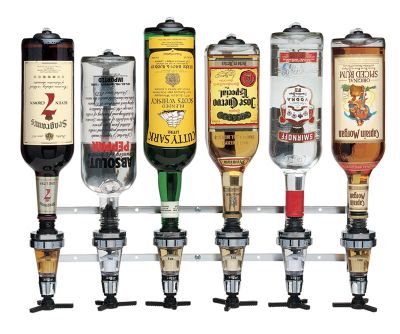 Liquor Control System Wall Mount No Meters (6) Quart/Liter