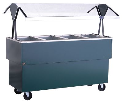 Economate Portable Hot Food Unit Hot Food Unit (With Exposed Elements), 120V 3 Wells 44-3/8''L