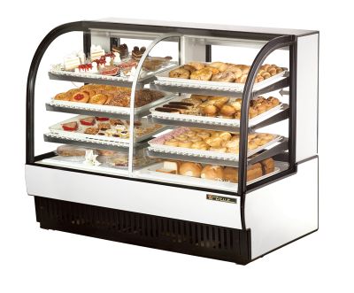 True Curved Glass Refrigerated & Dry Bakery Display Case 14.1 cu.ft. (Dry) 16.25 cu.ft. (Ref.),