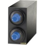 San Jamar EZ-Fit Cup Dispenser 2 Cup Black - STOCKED ITEM