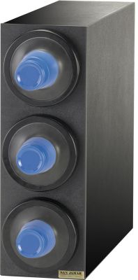 San Jamar EZ-Fit Cup Dispenser 3 Cup Black
