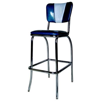 Barstool V-Back With Upholstered Seat and Back, Grade D Uph, Vitro