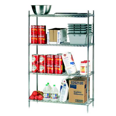 Wire Shelving Chrome Shelving - 18'' Deep Shelves 36'' W