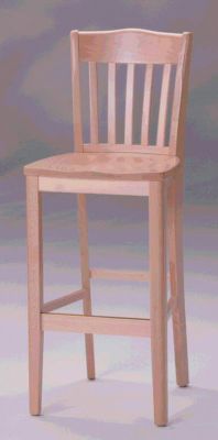 Barstool Library With Wood Seat, Waymar