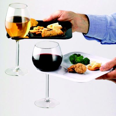 Black Melamine Cocktail Plate, 12 per case