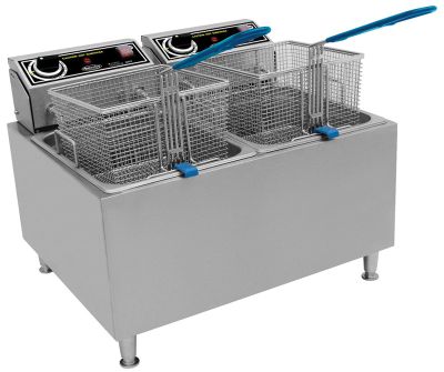 Fryer Electric 32 Lb Twin Pot