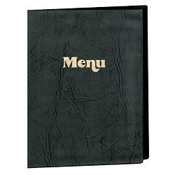 Menu Cover, Black, 8-1/2'' x 11''