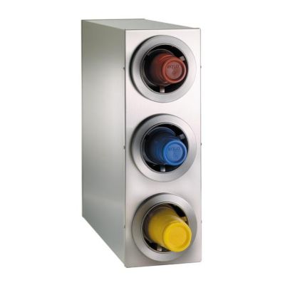 Triple Tower Cup Dispenser Stainless Steel