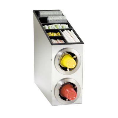 Twin Tower Cup Dispenser W/ Org Stainless Steel
