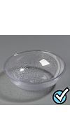 Clear Pebbled Polycarbonate Round Bowl 8in. dia.  Clear 12 Cs.