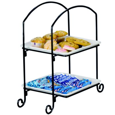 Ironworks Prestige Stands, 2 Tier, Square Ceramic