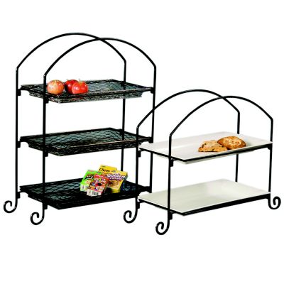 Ironworks Prestige Stands, 2 Tier, Rectangular, Melamine