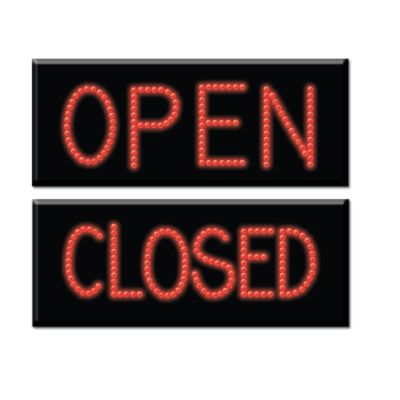 Open/Closed LED Sign, Red