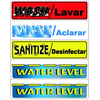 Label Sheet, Wash Rinse Sanitize - STOCKED ITEM
