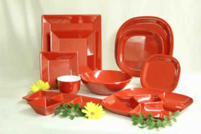 Passion Red 8 oz., 4-3/4'' Square Bowl, 12 per case
