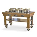 Walnut 3 Burner Induction Buffet Range